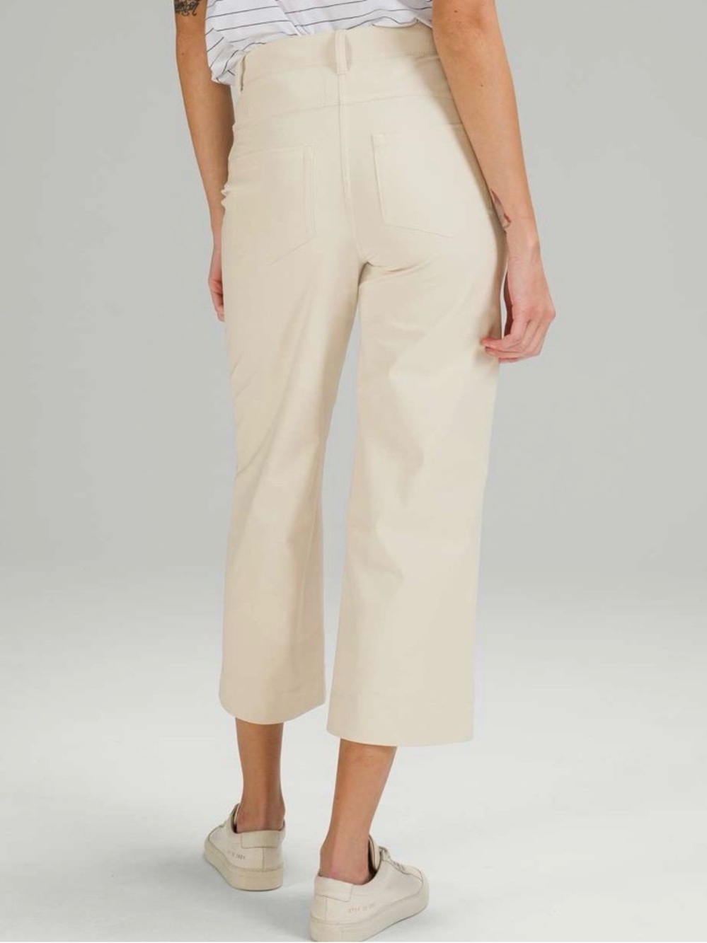 Lululemon City Sleek 5 Pocket Wide-Leg High Rise 7/8 Length Pant White Opal - Picture 3 of 9